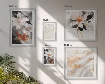 Polittico con cornice decorazione con elegante sfondo floreale in marmo