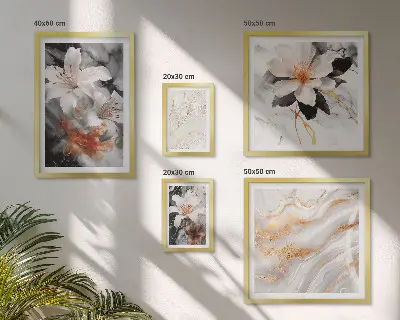 Polittico con cornice decorazione con elegante sfondo floreale in marmo