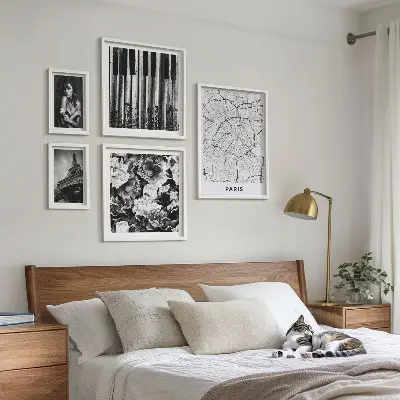 Set di quadri incorniciati decorazione con elegante architettura in stile parigino