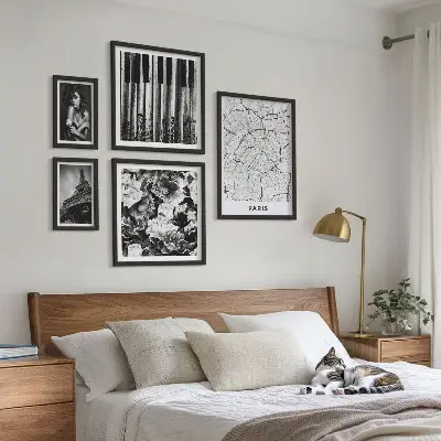 Set di quadri incorniciati decorazione con elegante architettura in stile parigino