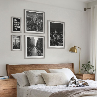 Polittico con cornice Vedute in bianco e nero di New York