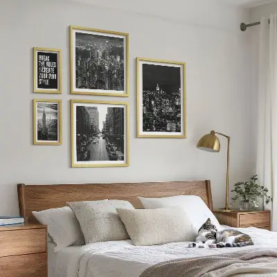 Vedute di New York in bianco e nero quadro con cornice