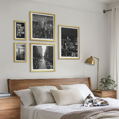 Polittico con cornice Vedute in bianco e nero di New York