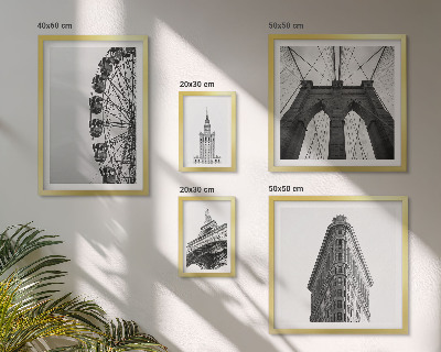 Set di 5 quadri Architettura metropolitana in bianco e nero