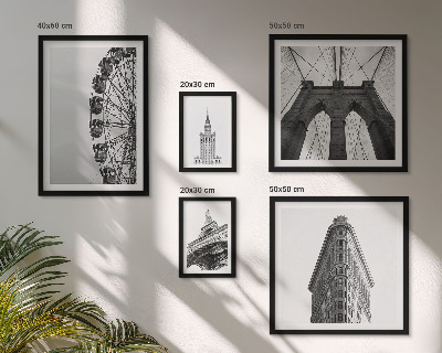 Set di 5 quadri Architettura metropolitana in bianco e nero