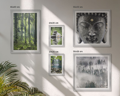 Set di quadri incorniciati Temi rilassanti in stile zen ispirati alla natura.