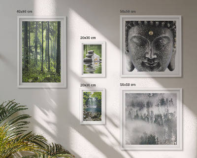 Set di quadri incorniciati Temi rilassanti in stile zen ispirati alla natura.