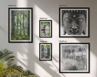 Set di quadri incorniciati Temi rilassanti in stile zen ispirati alla natura.