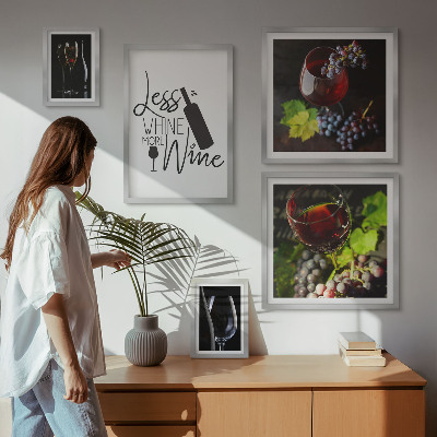 Polittico con cornice Vino e accessori eleganti