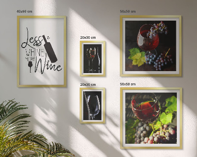 Polittico con cornice Vino e accessori eleganti
