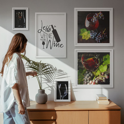 Polittico con cornice Vino e accessori eleganti