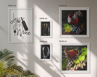 Polittico con cornice Vino e accessori eleganti