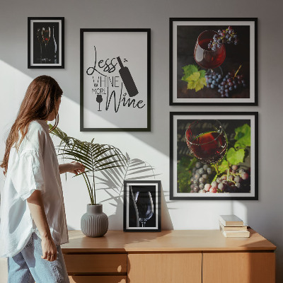 Polittico con cornice Vino e accessori eleganti