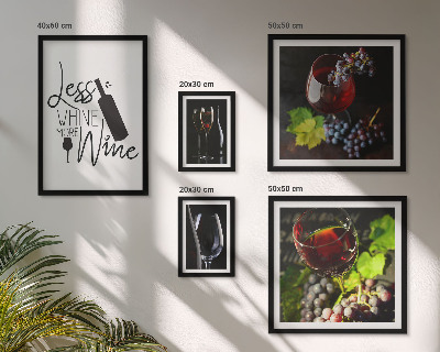 Polittico con cornice Vino e accessori eleganti