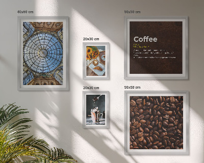 Set di 5 quadri Dolci al caffè in stile rustico