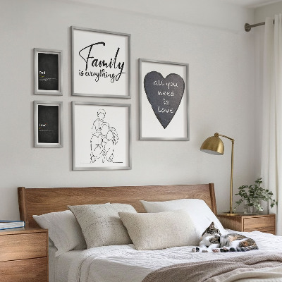 Set di quadri incorniciati Valori familiari, amore, vicinanza