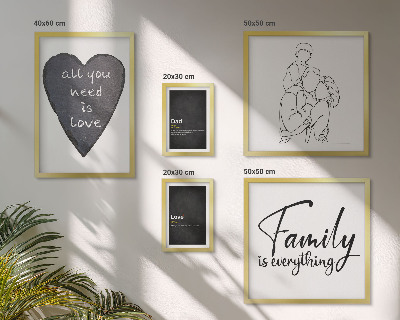 Set di quadri incorniciati Valori familiari, amore, vicinanza
