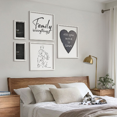 Set di quadri incorniciati Valori familiari, amore, vicinanza