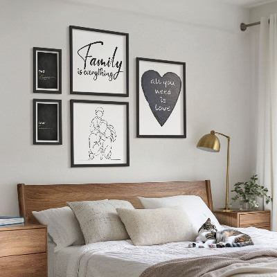 Set di quadri incorniciati Valori familiari, amore, vicinanza