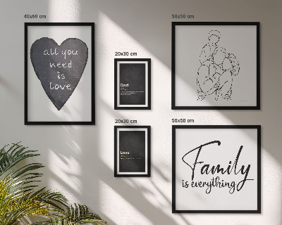 Set di quadri incorniciati Valori familiari, amore, vicinanza