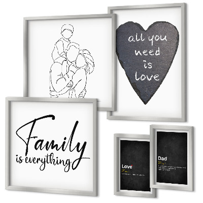 Set di quadri incorniciati Valori familiari, amore, vicinanza