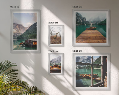 Set di 5 quadri Paesaggi montani con laghi