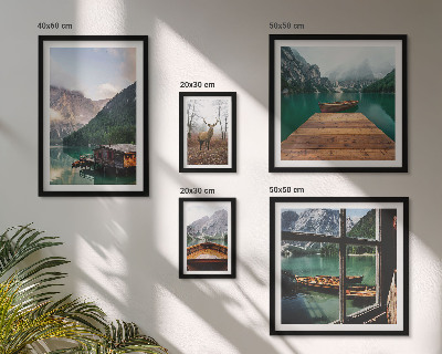 Set di 5 quadri Paesaggi montani con laghi