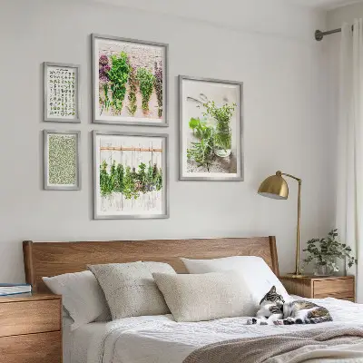 Set di quadri incorniciati con decorazioni a base di erbe aromatiche