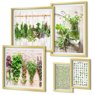 Set di quadri incorniciati Idee per decorazioni a base di erbe aromatiche