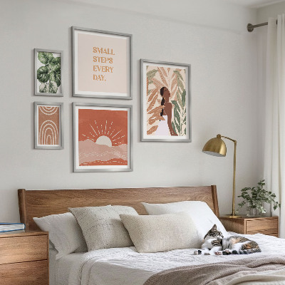 Polittico con cornice Motivo vegetale in stile boho