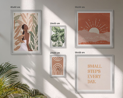 Polittico con cornice Motivo vegetale in stile boho