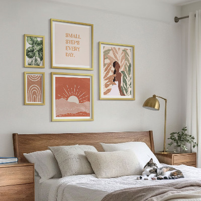Polittico con cornice Motivo vegetale in stile boho
