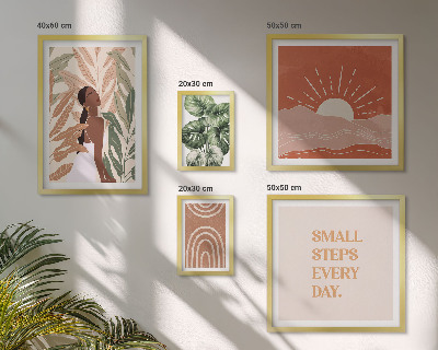 Polittico con cornice Motivo vegetale in stile boho