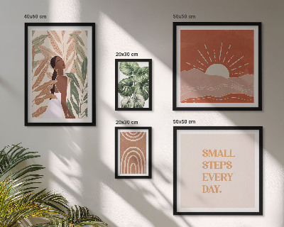 Polittico con cornice Motivo vegetale in stile boho