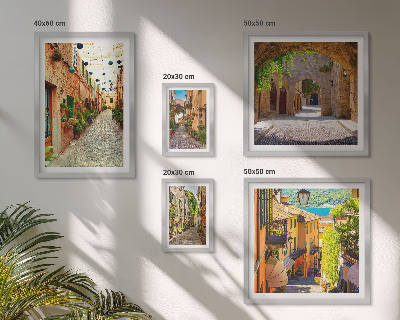 Set di quadri incorniciati Incantevoli strade verdi della città