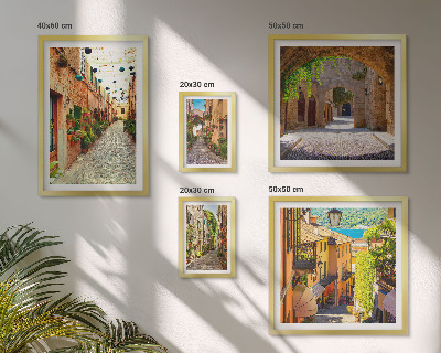 Set di quadri incorniciati Incantevoli strade verdi della città