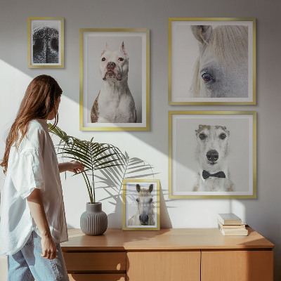 Polittico con cornice Ritratti di animali moderni