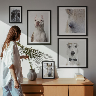 Polittico con cornice Ritratti di animali moderni