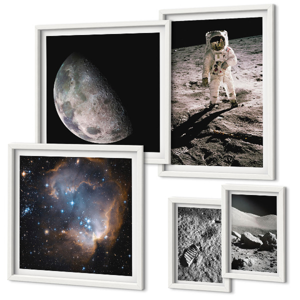Set di 5 quadri Scoperte e segreti cosmici