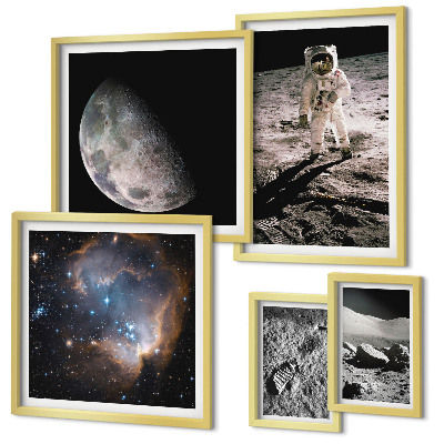 Set di 5 quadri Scoperte e segreti cosmici