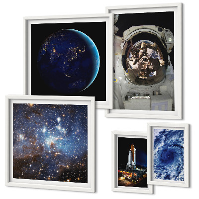 Polittico con cornice Scoperte spaziali degli astronauti