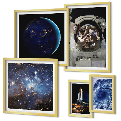 Polittico con cornice Scoperte spaziali degli astronauti