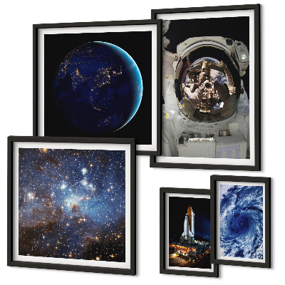 Polittico con cornice Scoperte spaziali degli astronauti
