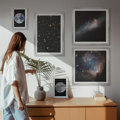 Set di 5 quadri Paesaggi cosmici della galassia