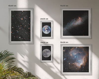 Set di 5 quadri Paesaggi cosmici della galassia