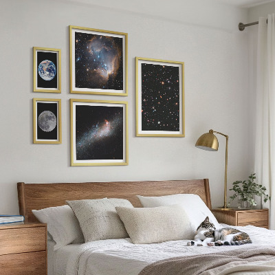 Set di 5 quadri Paesaggi cosmici della galassia