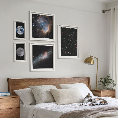 Set di 5 quadri Paesaggi cosmici della galassia