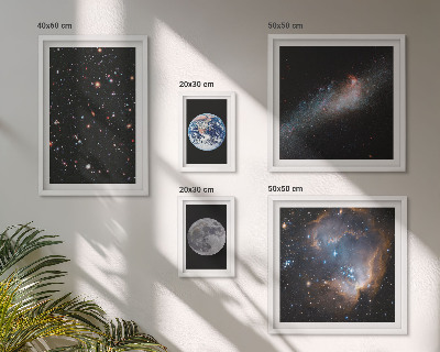 Set di 5 quadri Paesaggi cosmici della galassia