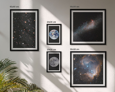 Set di 5 quadri Paesaggi cosmici della galassia