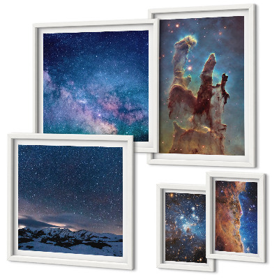 Set di quadri incorniciati Paesaggi cosmici delle galassie